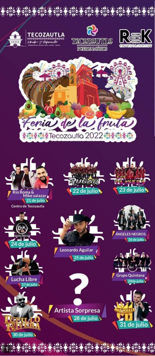 Se acerca la Feria de la Fruta, tradicional fiesta en Pueblo Mágico de Hidalgo