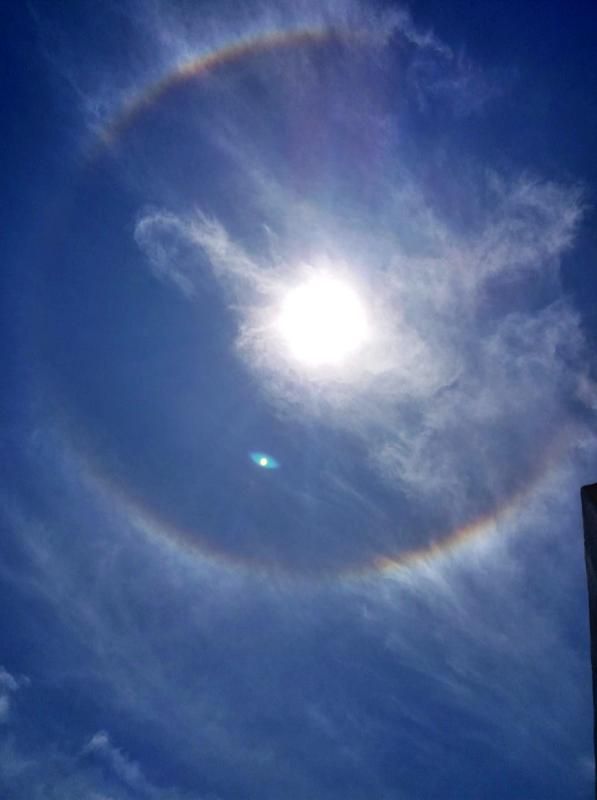 Así se vio el espectacular halo solar este lunes en Pachuca (fotos y video)