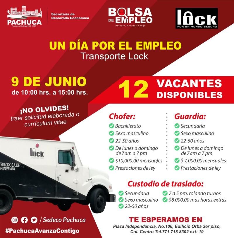 Día por el empleo en Pachuca: vacantes con sueldos de $10,000 más prestaciones