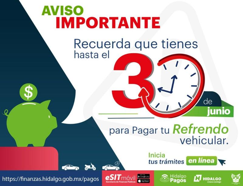 Se acaba el tiempo: últimos días para pago de refrendo vehicular en Hidalgo