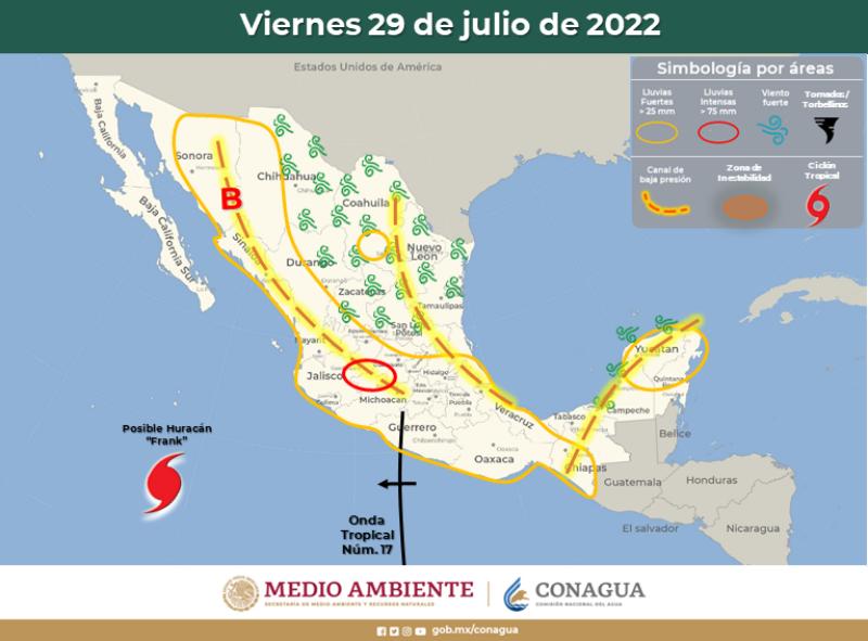 Seguirán las tormentas: pronostican lluvias en Pachuca y todo Hidalgo con posible granizo