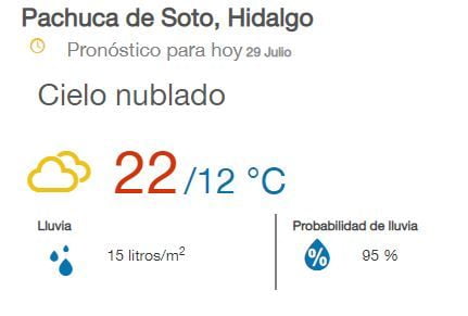 Seguirán las tormentas: pronostican lluvias en Pachuca y todo Hidalgo con posible granizo