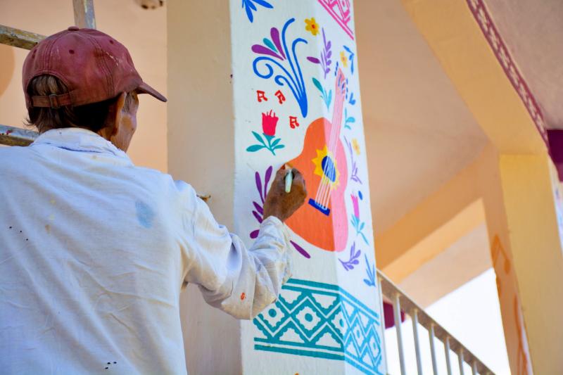 Con bellos murales, este pintoresco pueblo de Hidalgo rinde homenaje a su cultura