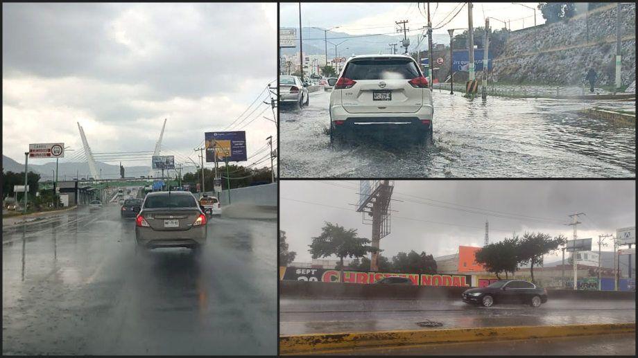 Se soltó el aguacero este lunes en Pachuca (fotos)