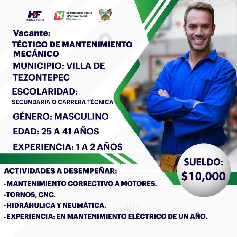 Opciones laborales: ofrecerán en Pachuca vacantes con sueldos de $10,000