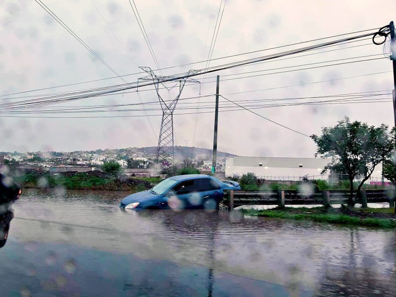 Lluvia provoca estragos este sábado en Pachuca