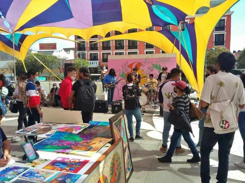 Instalan bello bazar de arte y diseño en el centro de Pachuca este fin de semana