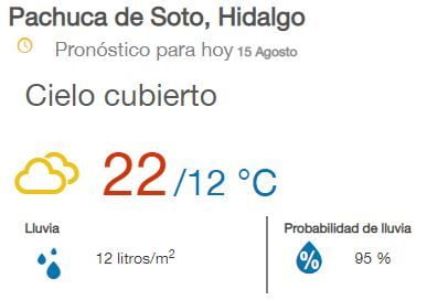 Tendremos inicio de semana con lluvias muy fuertes y posible granizo en Hidalgo