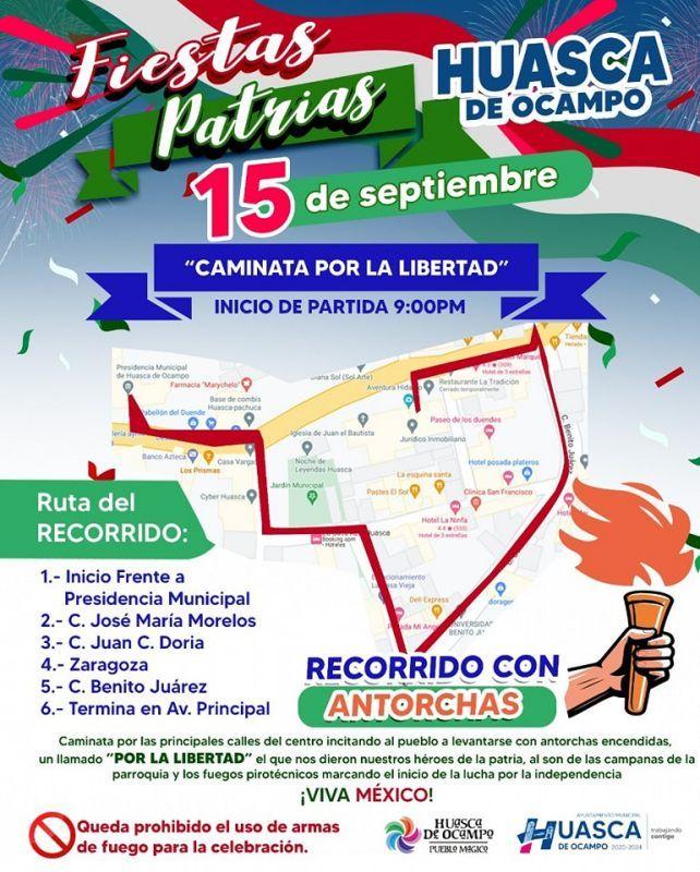 Huasca tendrá tres días de fiestas patrias; no te pierdas su recorrido con antorchas