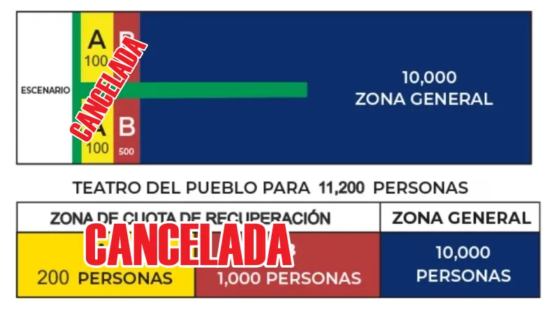 CANCELADA: Ya no habrá zona preferente en el Teatro del Pueblo de la Feria de Pachuca