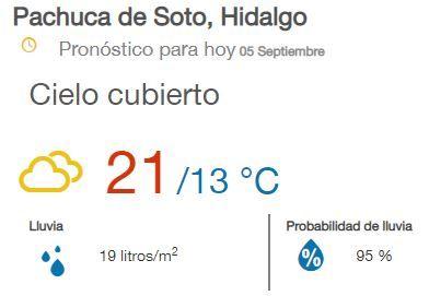 Seguirá lloviendo fuerte esta semana en Hidalgo