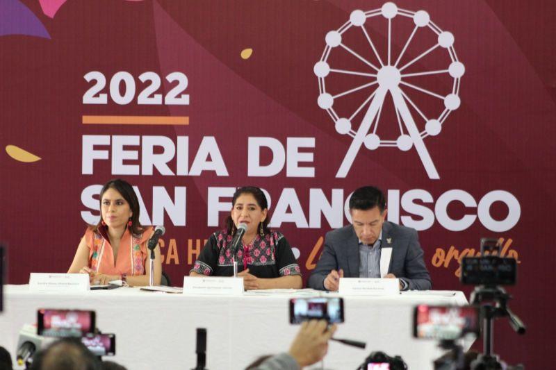 Presentan la Feria San Francisco Pachuca 2022 y los artistas del Teatro del Pueblo