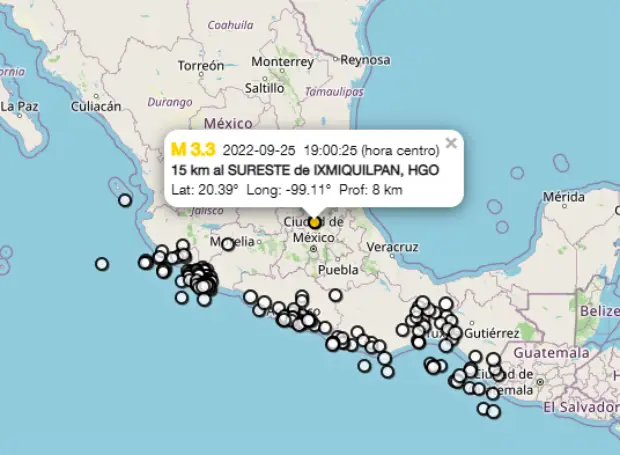 ¡Tembló en Hidalgo! Sismo con epicentro en Ixmiquilpan