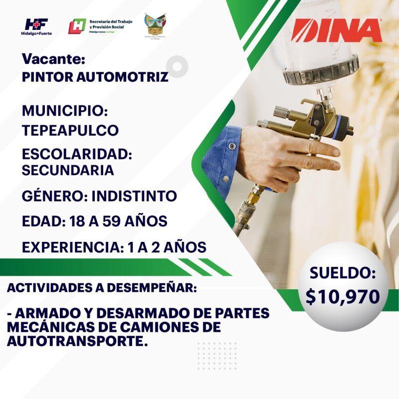 Empresa Dina ofrece empleos en Hidalgo con sueldos de hasta $22,000