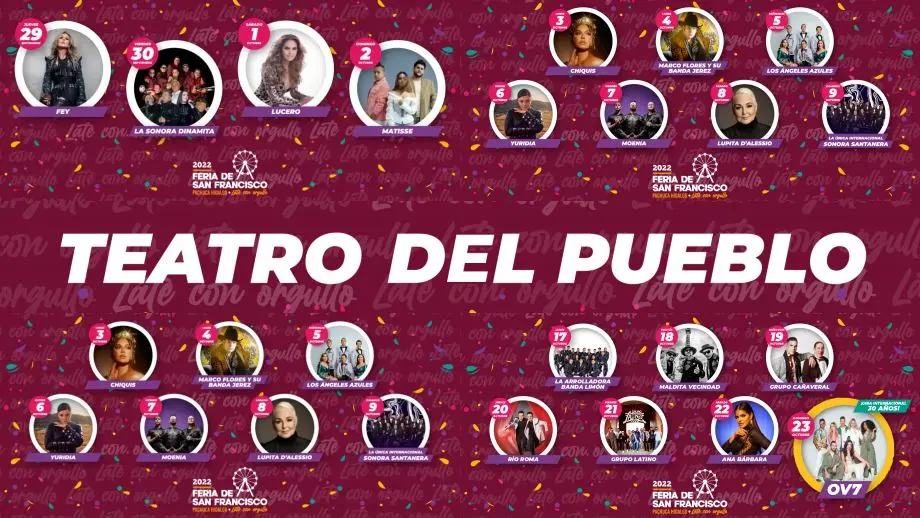 Cartel Del Teatro Del Pueblo De La Feria De San Francisco Pachuca 2022