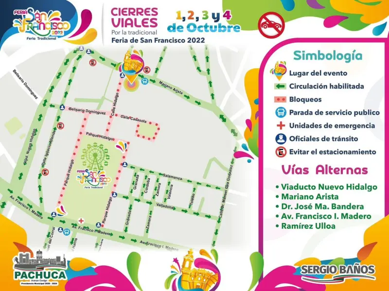 Estas calles de Pachuca estarán cerradas durante 4 días por la Feria Tradicional