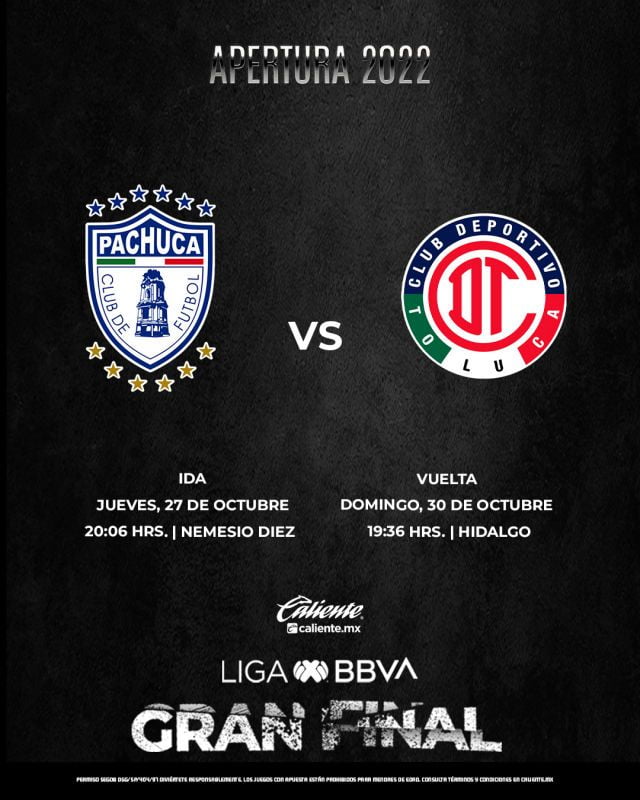 Listos los horarios para la Gran Final Pachuca vs. Toluca