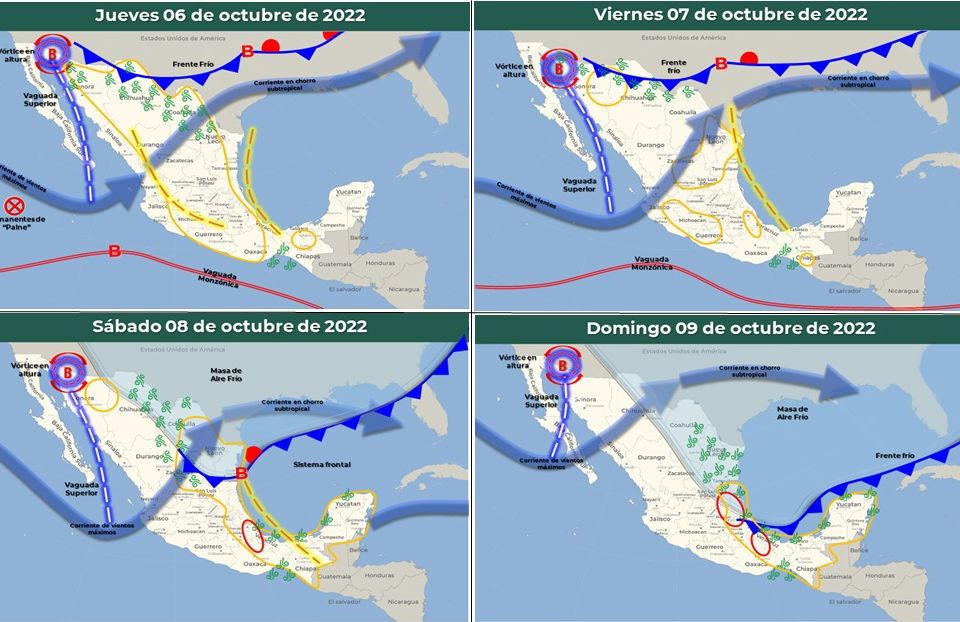 Llega nuevo frente frío con lluvias y bajas temperaturas