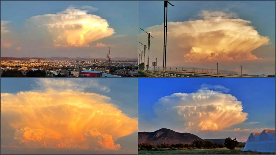La impresionante nube tipo explosión que se vio en Pachuca y alrededores