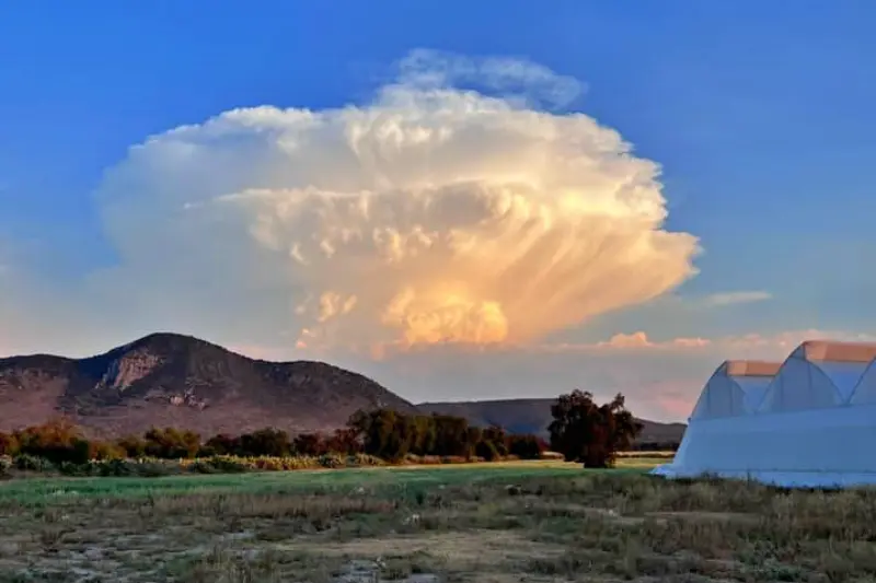 La impresionante nube tipo explosión que se vio en Pachuca y alrededores