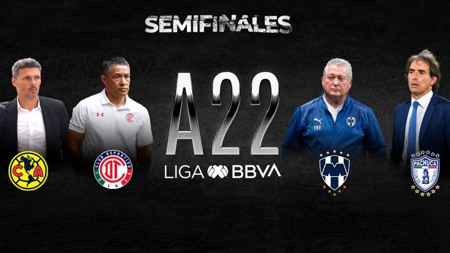 Listos los horarios para las semifinales Pachuca-Monterrey y América-Toluca