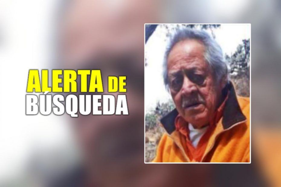 Adulto mayor desaparece en Pachuca; piden ayuda para localizarlo