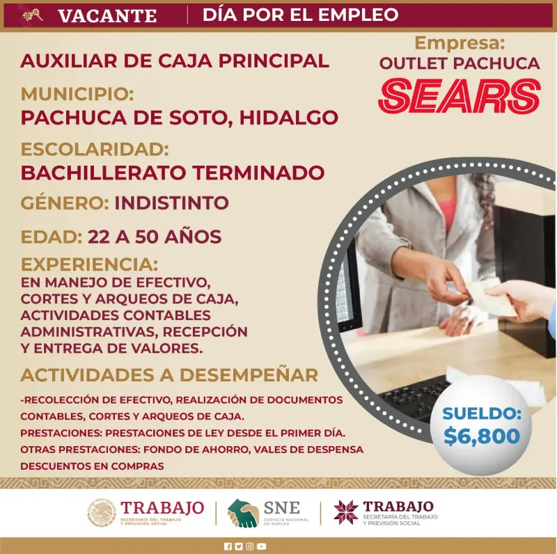 ¿Buscas trabajo en Pachuca? Tienda departamental ofrecerá empleo en 8 puestos