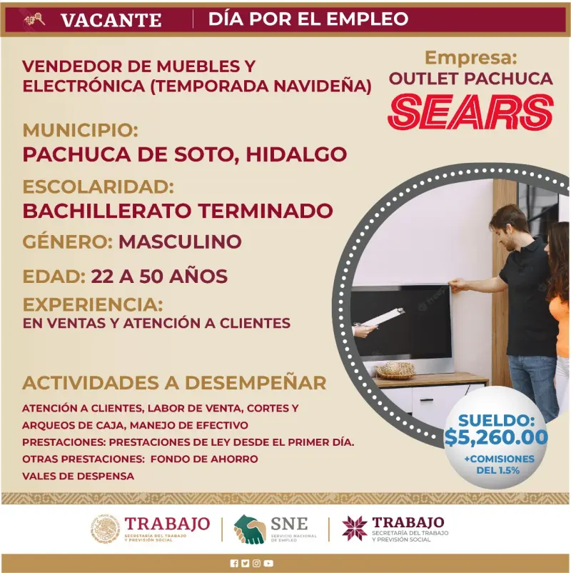 ¿Buscas trabajo en Pachuca? Tienda departamental ofrecerá empleo en 8 puestos