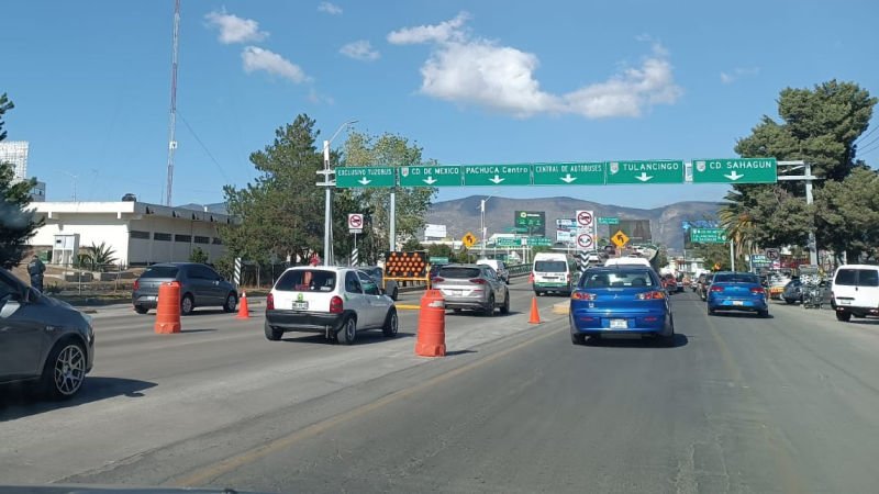 Cierre parcial en puente de Pachuca por mantenimiento