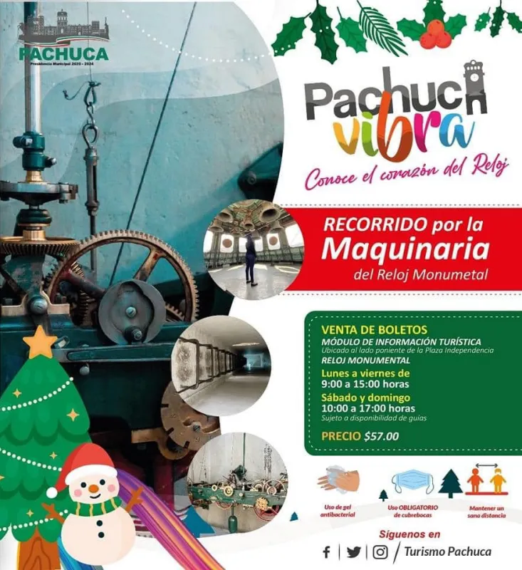 Recorridos al interior del Reloj de Pachuca en estas vacaciones: horarios y precio