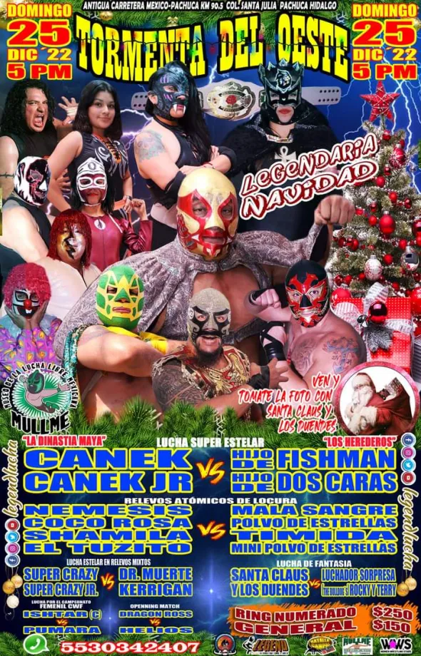 Habrá festejo navideño con gran función de Lucha Libre en Pachuca