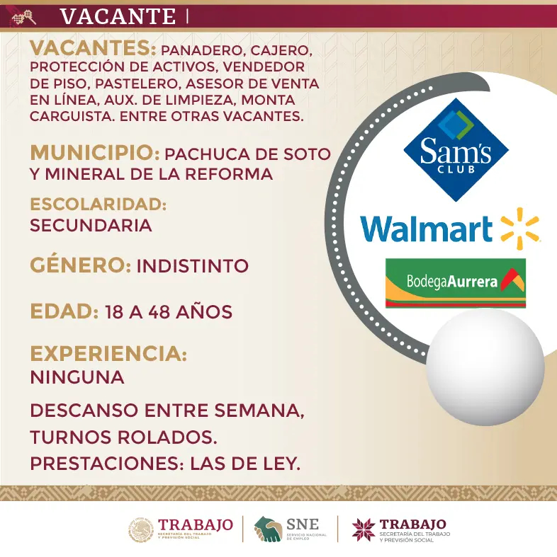 ¿Buscas empleo? Grupo Walmart ofrecerá estas vacantes para Pachuca y Mineral de la Reforma