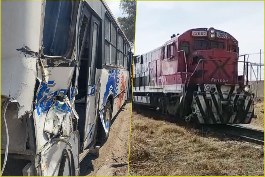 Tren impacta a autobús de Tizayuca en la México-Pachuca