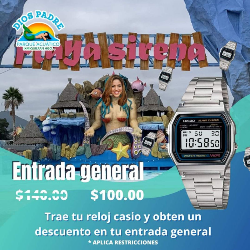 Balneario de Hidalgo le entra al mame y lanza su promo Casio