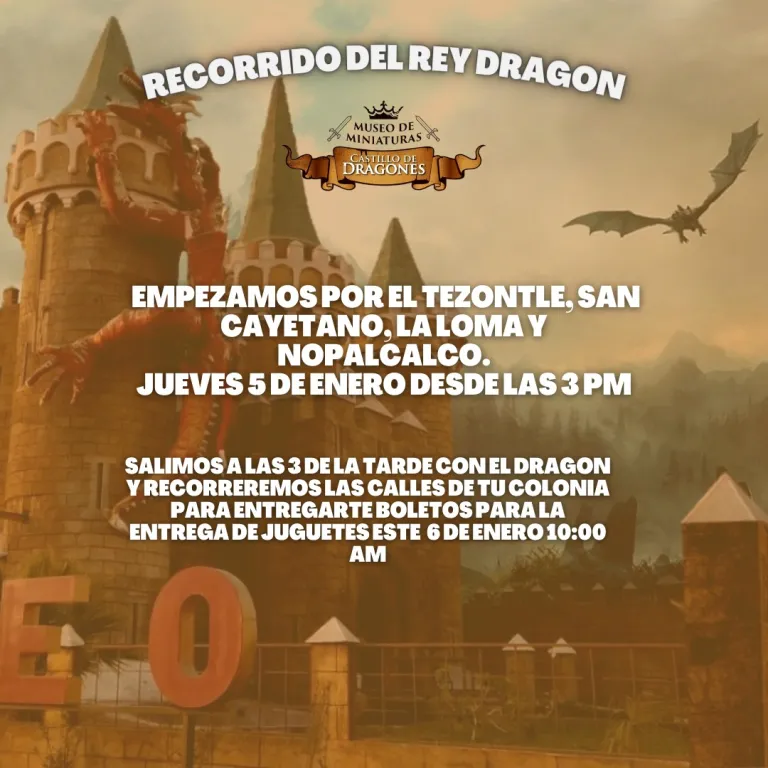 Dragón recorrerá calles de Pachuca para celebrar con los Reyes Magos