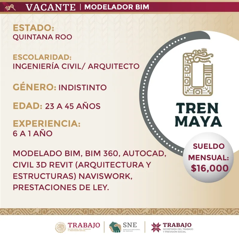 Ofrecen empleo a hidalguenses para trabajar en el Tren Maya; sueldos de $16,000