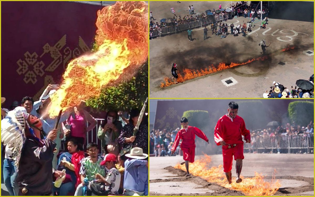 Danza del Fuego, el místico ritual de carnaval de Huehuetla que se realizó en Pachuca