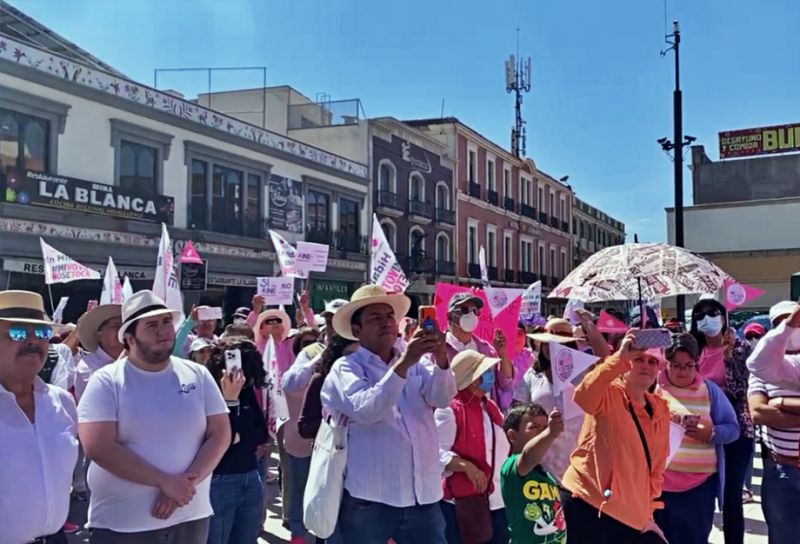 Baja afluencia en Pachuca en la 'marcha para defender al INE'