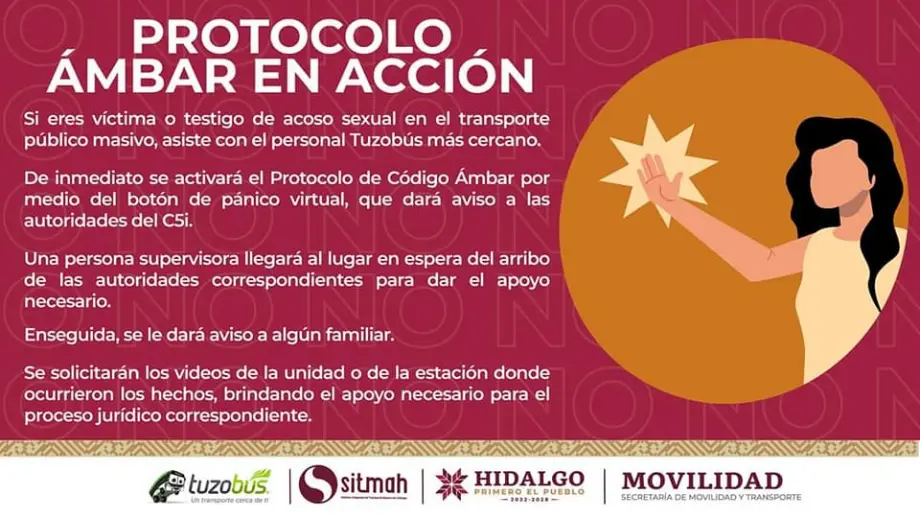 Código Ámbar, el protocolo de acción en casos de acoso en el Tuzobús