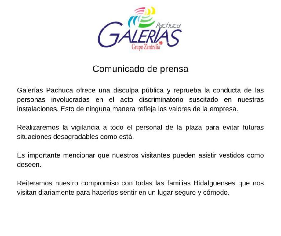 Galerías Pachuca acepta que hubo discriminación contra cosplayers y ofrece disculpa