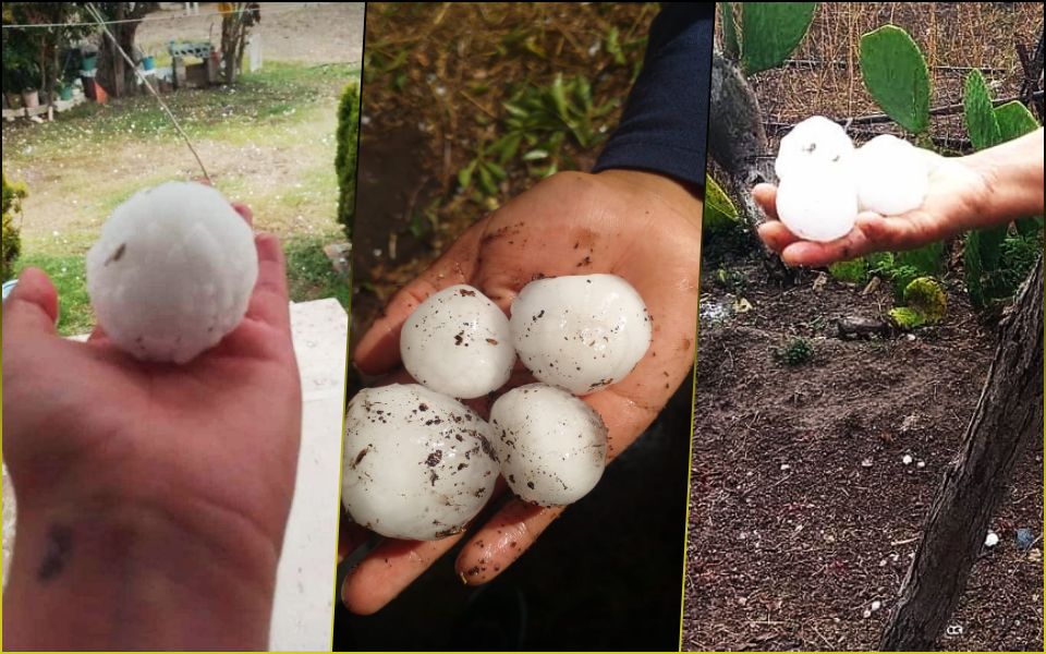 #Impresionante 😱 Cae granizo del tamaño de pelotas de golf en Hidalgo (fotos y video)