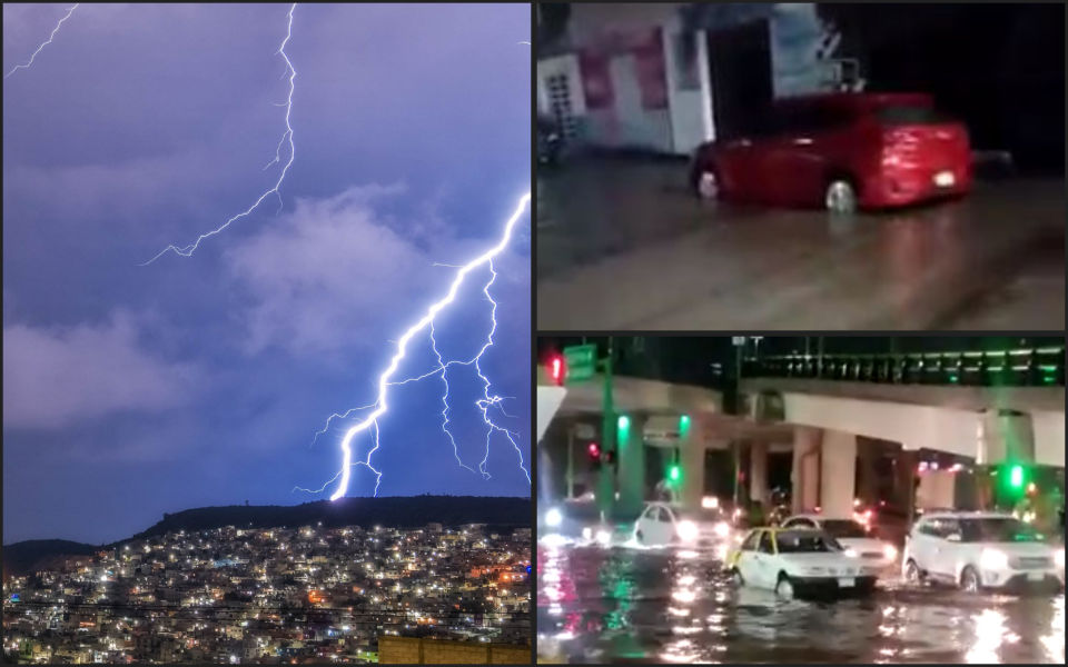 Se cae el cielo este miércoles en Pachuca (fotos y videos)