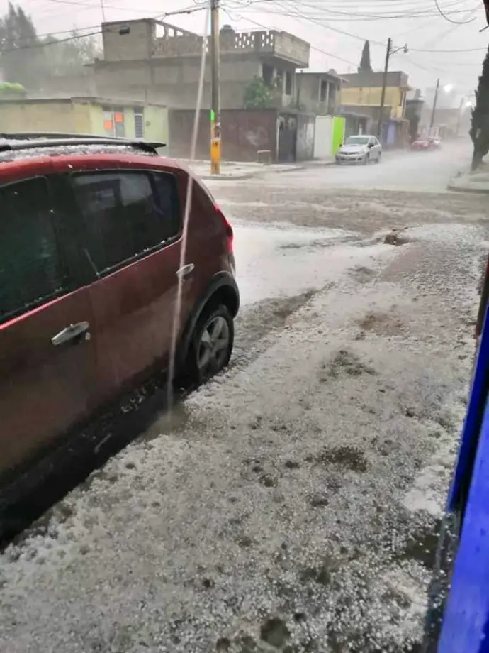 Intensa granizada sorprende al sur de Hidalgo | FOTOS