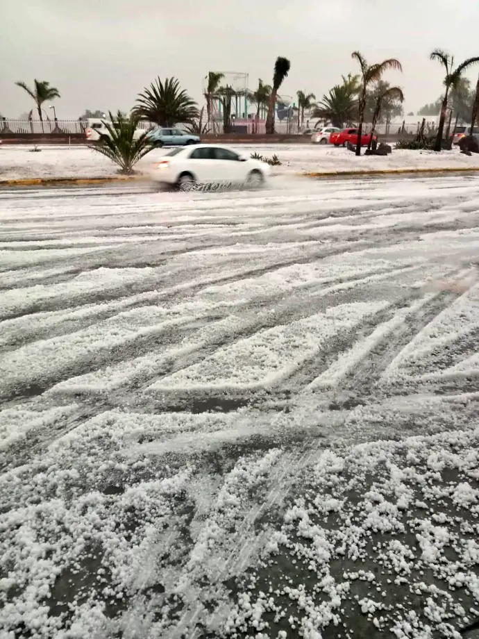 Intensa granizada sorprende al sur de Hidalgo | FOTOS