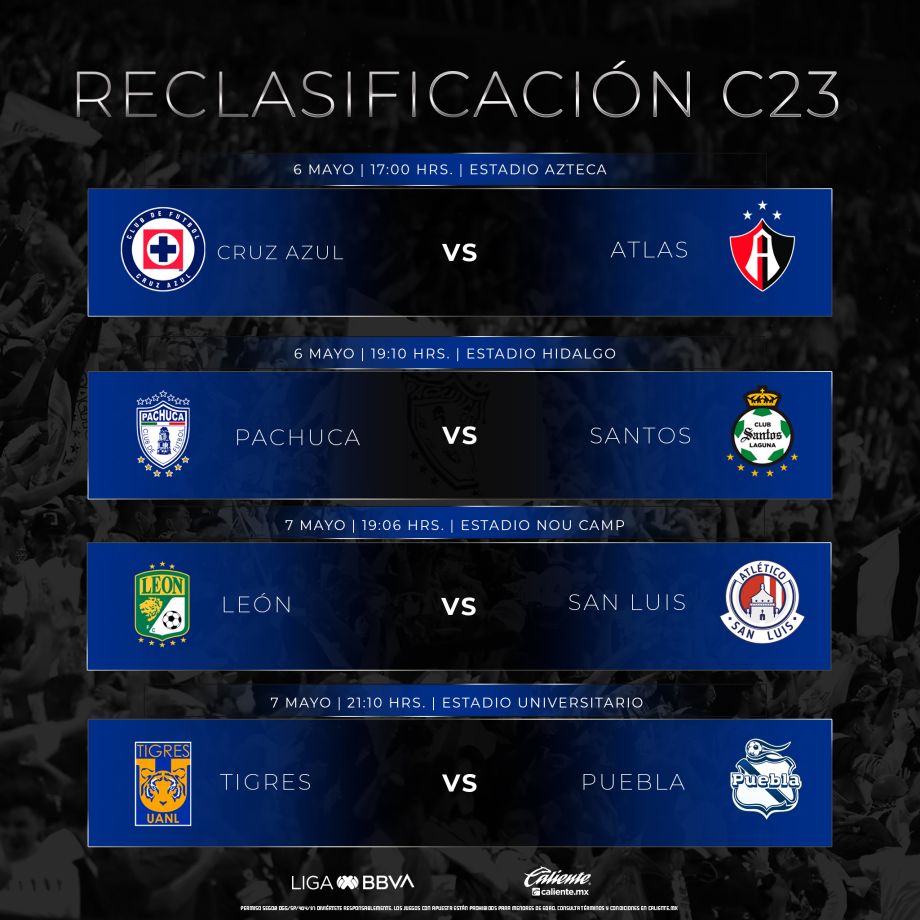 Listos los horarios del repechaje: Pachuca jugará el sábado