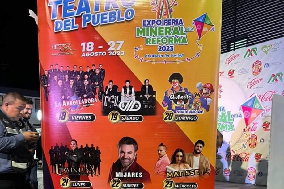 Vinculan a proceso a artista anunciado en cartel de la Expo Feria Mineral de la Reforma 2023