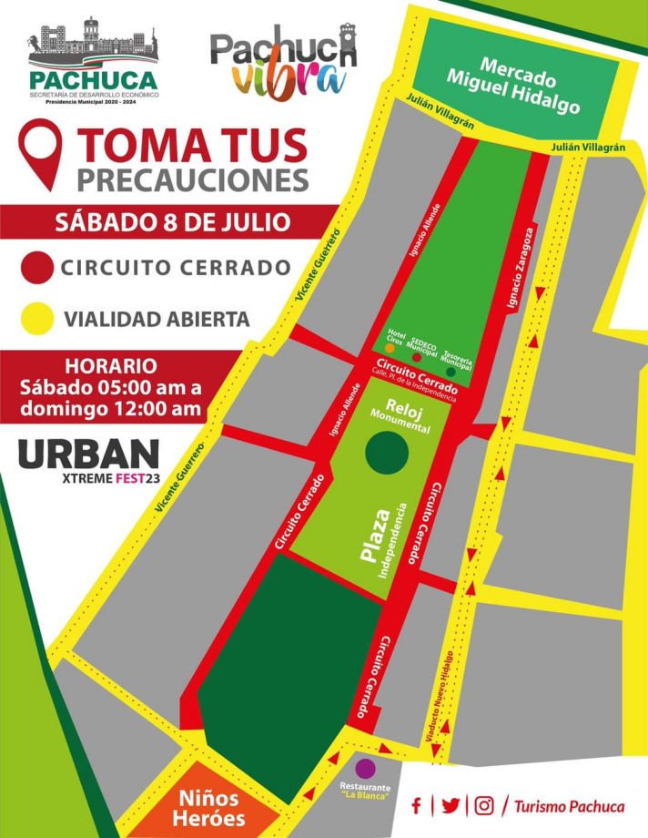 Cerrarán calles de Pachuca por Urban Extreme Fest 2023