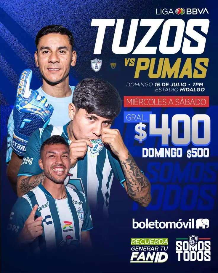 Pachuca vs. Pumas: listos los precios para la presentación del Tuzo en el Hidalgo