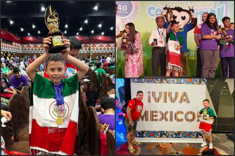#OrgulloHidalguense 🏆 Niño de Pachuca gana campeonato mundial de aritmética en Malasia