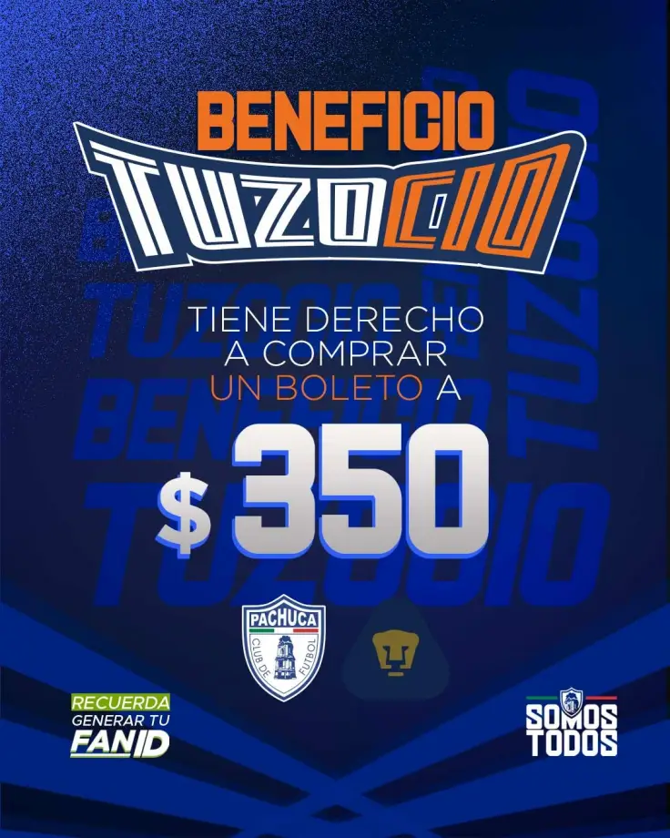 Pachuca vs. Pumas: listos los precios para la presentación del Tuzo en el Hidalgo